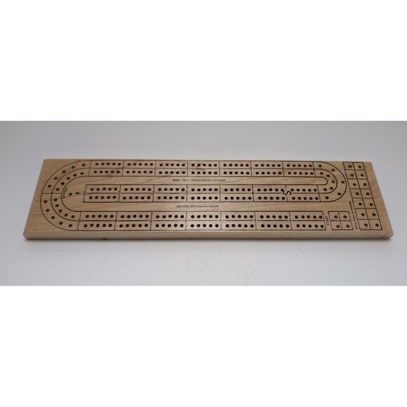 Acme X-300 Cribbage Two Lane Board 6 Pegs Complete Vintage - Picture 8 of 10